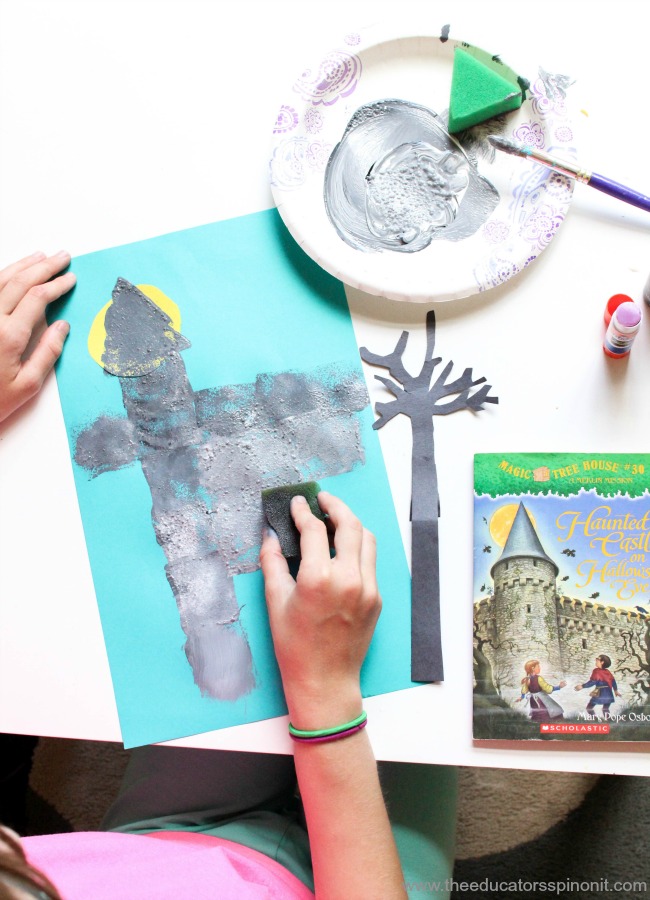 Magic Tree House Chapter Book Series List of 54 Activities for kids to make and do with each book.  Stamp a castle craft. 