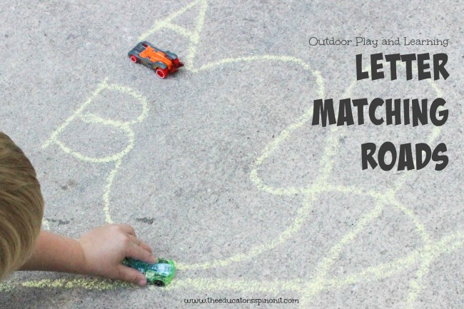 Outdoor Car Play and Learning - Letter matching roads