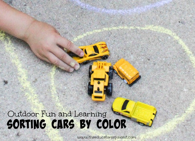 Car Color Sort : Child sorting colors by the color yellow