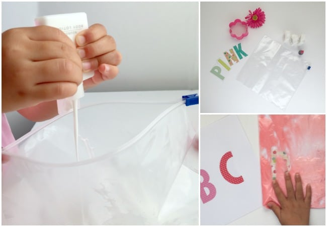 ABC Writing Sensory Bag Inspired by Pinkalicious