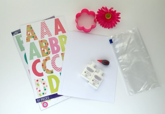 Supplies needed for Pinkalicious Alphabet Game for Kids 