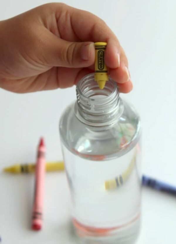 Explore Graphing With Crayon Themed Sensory Bottle Math Game