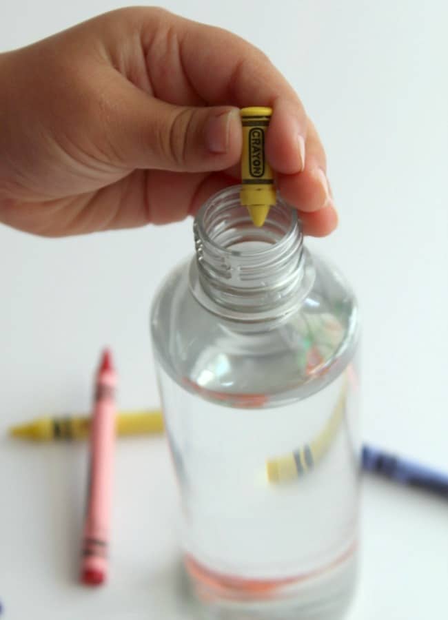 Creating a Crayon themed Sensory Bottle for Math