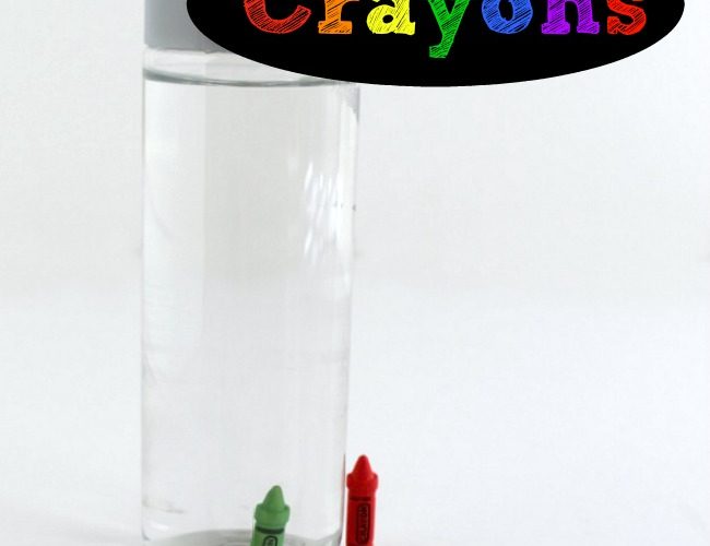 Sensory Bottle Math Game with Crayons