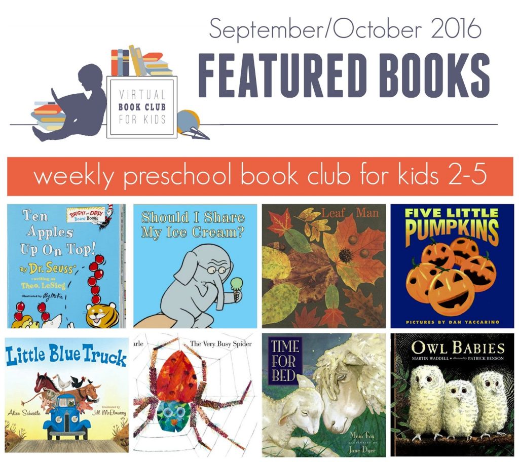 weekly featured books virtual book club for Kids 