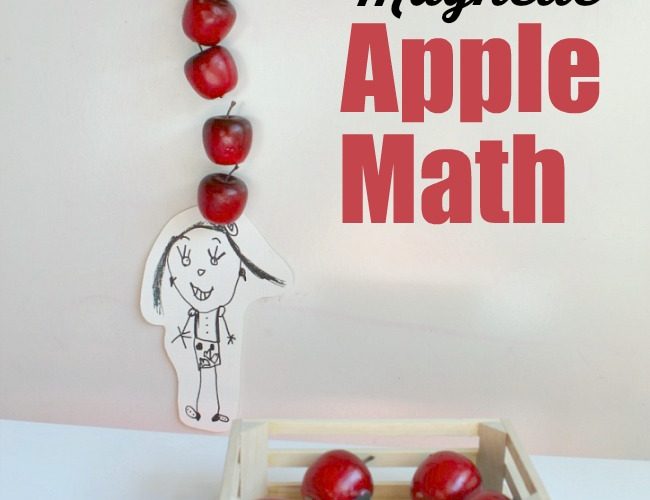 Magnetic Apple math Game for the book Ten Apples Up On Top