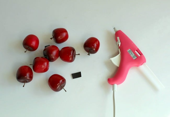 Making magnetic apple game for kids 