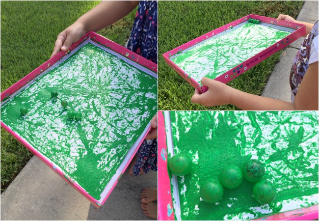 Marble Painting Apple Craft