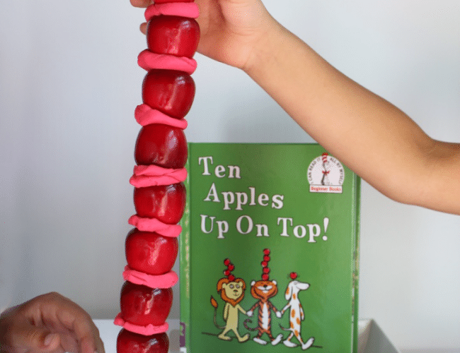 STEM Activity for Ten apples Up On Top for Kids