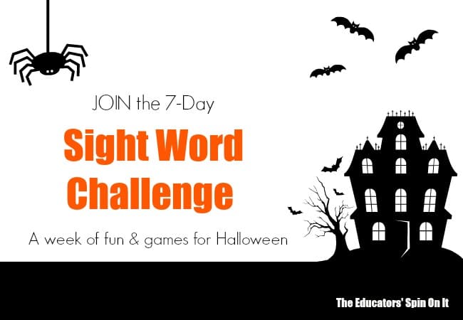 Join the 7 Day Sight Word Challenge at The Educators' Spin On It