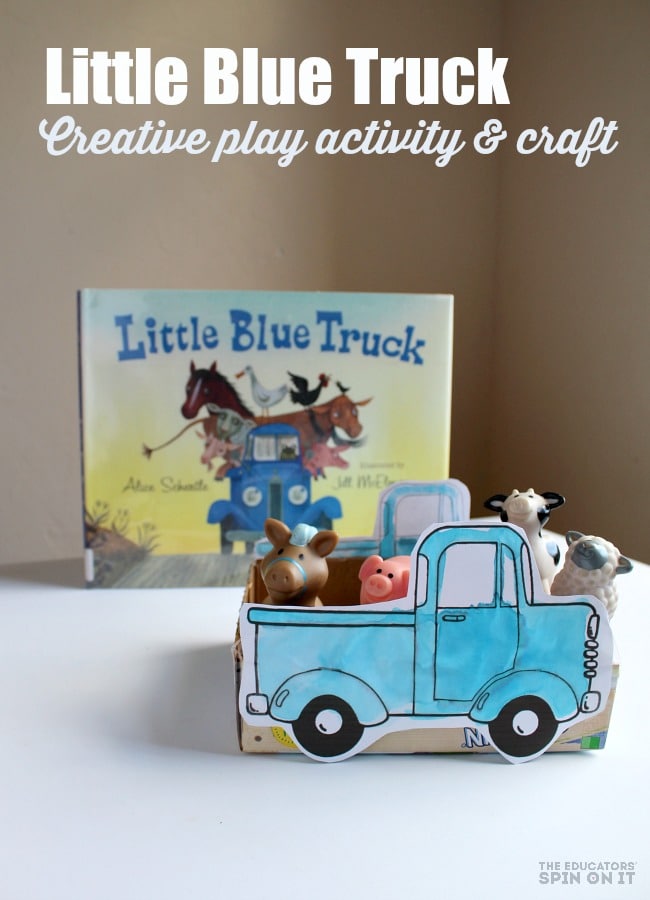 how to make a little blue truck craft for kids story play