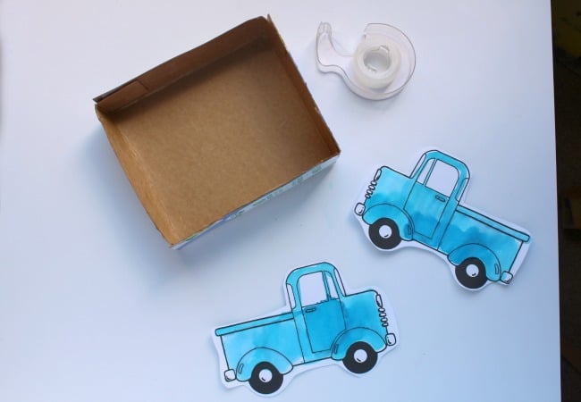 Making a Little Blue Truck with Kids and Watercolor