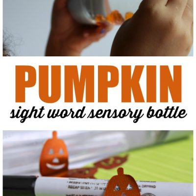 How to Make a Pumpkin Sight Word Game with a Sensory Bottle