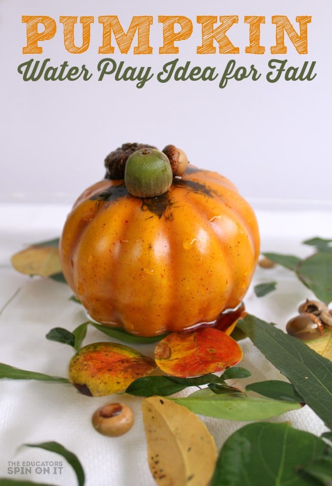 Pumpkin Water Play Idea for Fall