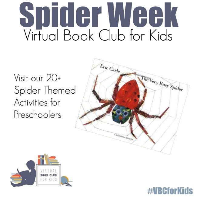 Spider Week for Virtual Book Club for Kids