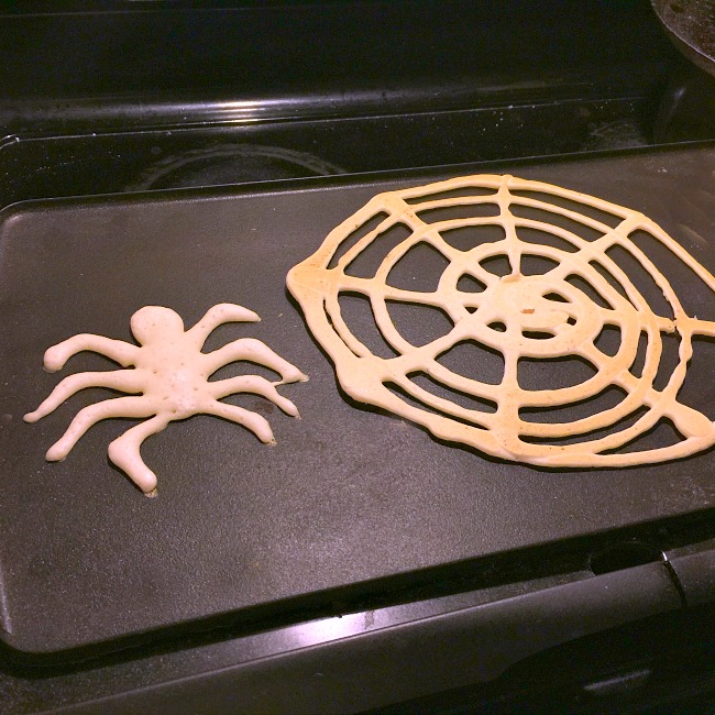 Spider Web Pancake for Kids for Halloween