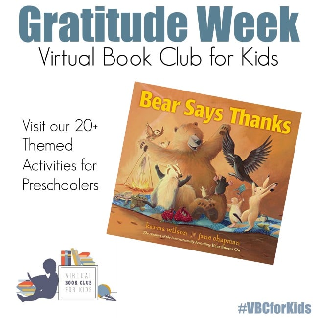 Gratitude Week for the Virtual Book Club for Kids 