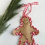 Hand-Sewn Gingerbread Man Ornament with Your Child
