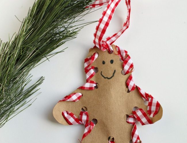 Hand-Sewn Gingerbread Man Ornament with Your Child