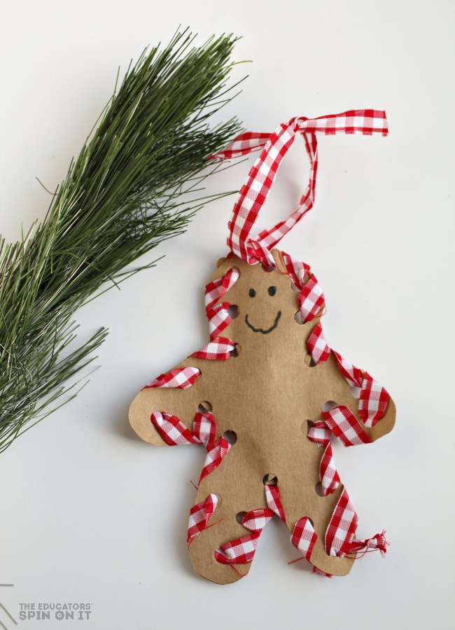 Hand-Sewn Gingerbread Man Ornament with Your Child