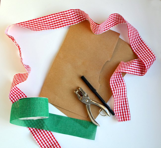 Supplies for Hand-Sewn Gingerbread Man Ornament 