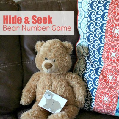 Printable Hide and Seek Bear Number Game for Preschoolers