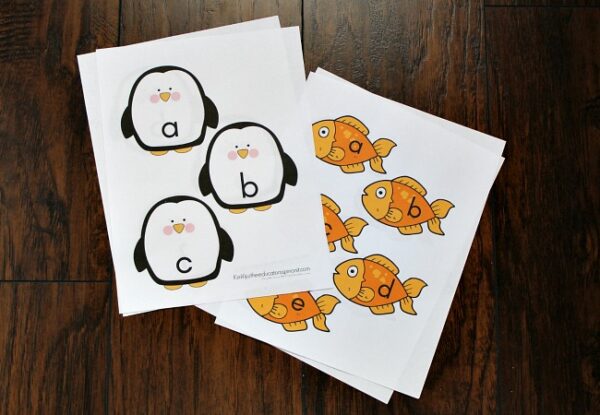 Penguin Themed Alphabet Game Printables