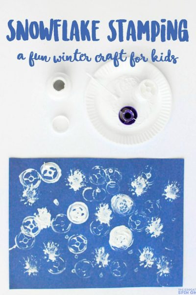 Snowflake stamping - the perfect winter craft for kids of all ages