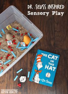 The Cat in the Hat inspired Dr. Seuss Sensory Play Idea