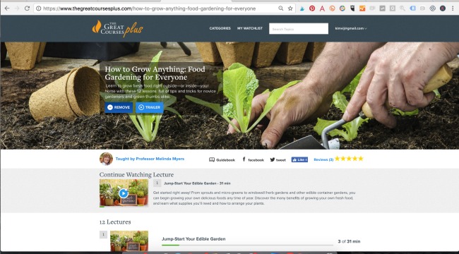 The Great Courses PLUS Gardening Course