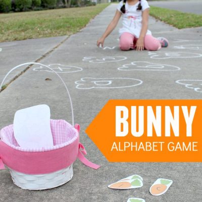 Sidewalk Chalk Bunny Alphabet Game