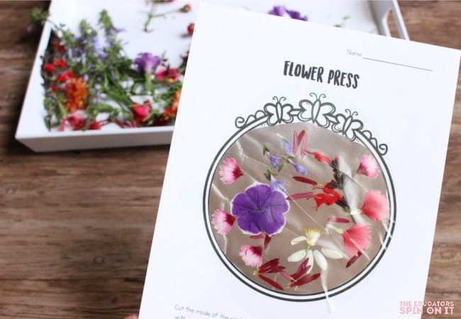 Flower Press, a fun flower activity for kids to make