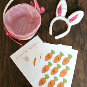 Printable Bunny Alphabet Game from The Educators' Spin On It