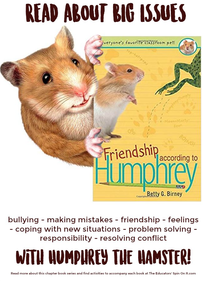 Humphrey Book Series for Kids deals with BIG issues including; responsibility, understanding differences , making friends , learning from mistakes, problem solving and more. Read more about the Humphrey Chapter Book series and find activity ideas for kids to read, write and make with each book. 