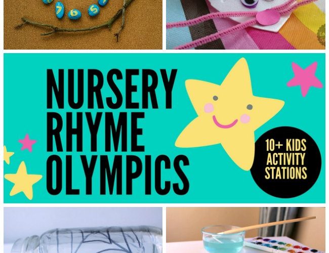 Nursery Rhyme Olympics for Kids. 10+ Learning Ideas to go with popular children's nursery Rhymes from Mother Goose