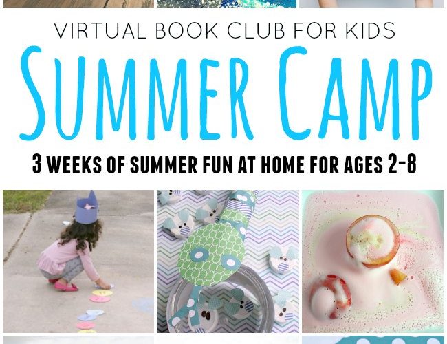 Virtual Book Club for Kids Summer Camp. Join us for 3 weeks of book themed fun with your child at home. Perfect for ages 18 months to 8 years old. Sibling summer camp ideas too! Starts June 12, 2017. Early bird price is 14.99