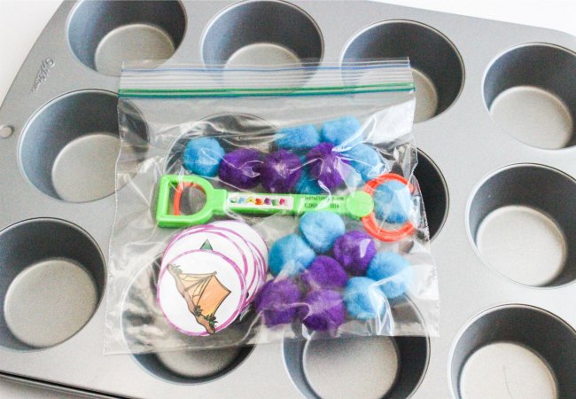 How to store muffin tin reading games for easy set up next year