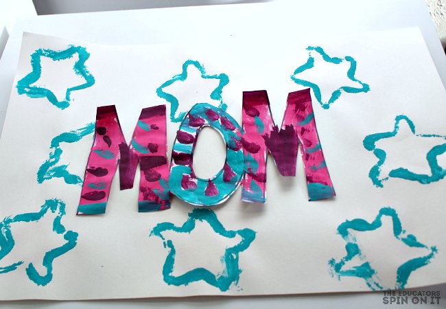 Mother's Day Craft Idea with Star Shaped Stamp