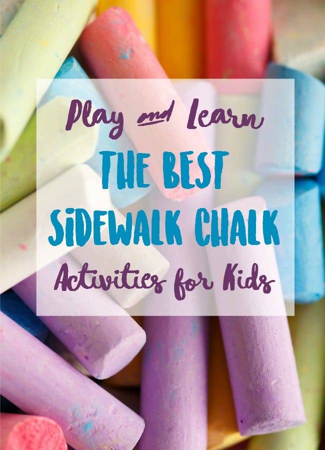 Play and Learn: The BEST Sidewalk Chalk Activities for Kids. Sidewalk chalk math, sidewalk chalk reading, sidewalk chalk science and MORE! 