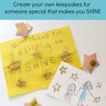 Star Stamps for Making Kids Art for someone special. This kids art project is easy and fun for your child and you! Even with DAD for Mother's Day!