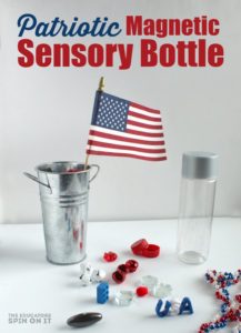 Patriotic Magnetic Sensory Bottle for Kids