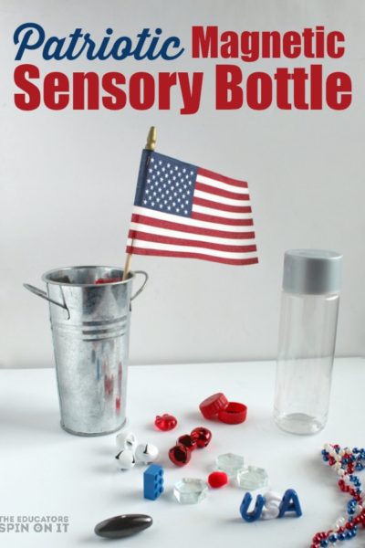 Patriotic Magnetic Sensory Bottle for Kids