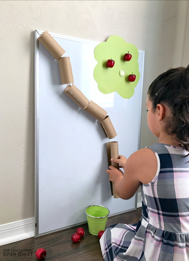 Apple Themed STEM Activity for Preschoolers