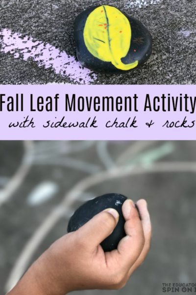 Fall Leaf Movement Activity with SideWalk Chalk for Preschoolers