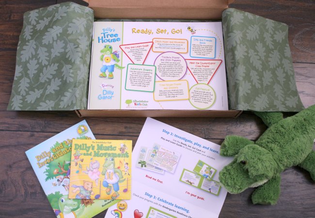 Opening Dilly's Tree House Box Kit for STEM with Preschoolers