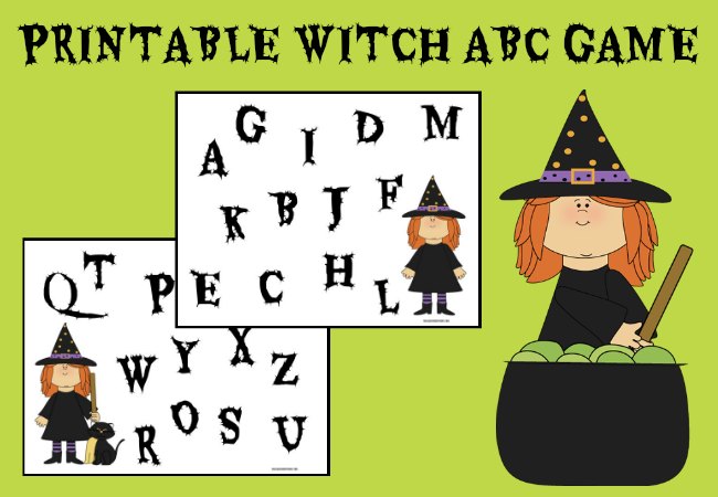 PRINTABLE WITCH ABC GAME