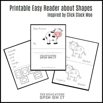 Click Clack Moo Activity with Shapes - The Educators' Spin On It