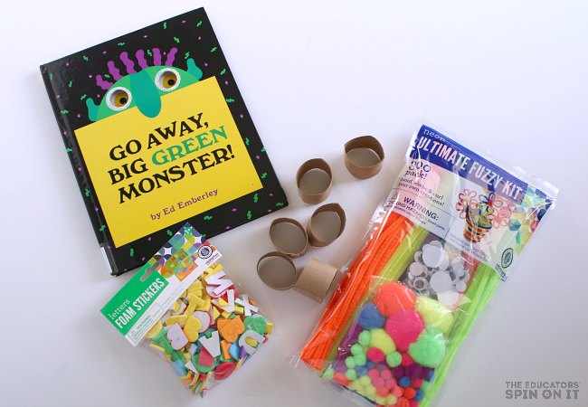 Supplies for Monster Themed Necklace Craft