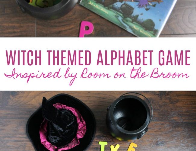Witch Themed Alphabet Game inspired by Room on the Broom by Julia Donaldson