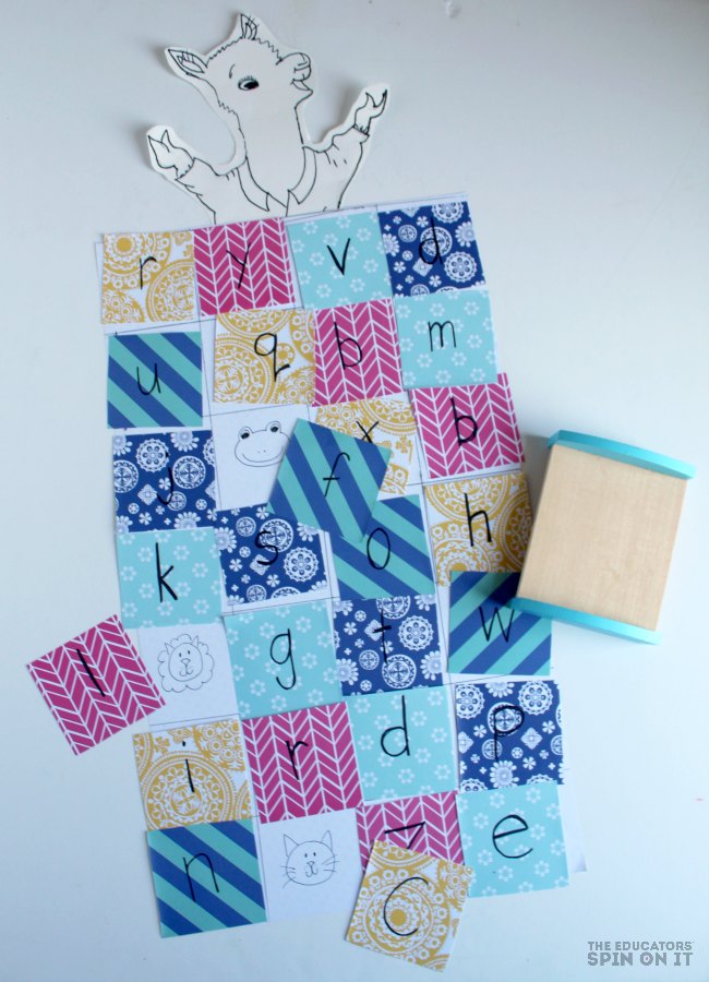 Alphabet Quilt Activity for Llama Llama Red pajama